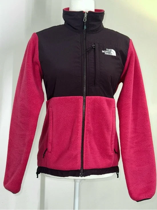 The North Face Denali Fleece Jacket Women’s XS Pink Black Full Zip - Picture 1 of 14